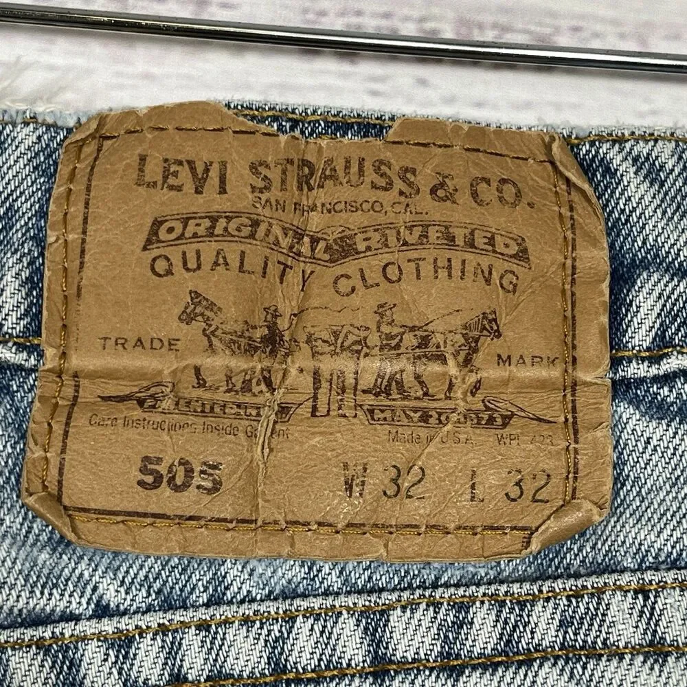Vtg 90’s Levi’s 505 Orange Tab Mens 32x32 (30x32 Actual) USA Distressed Straight
